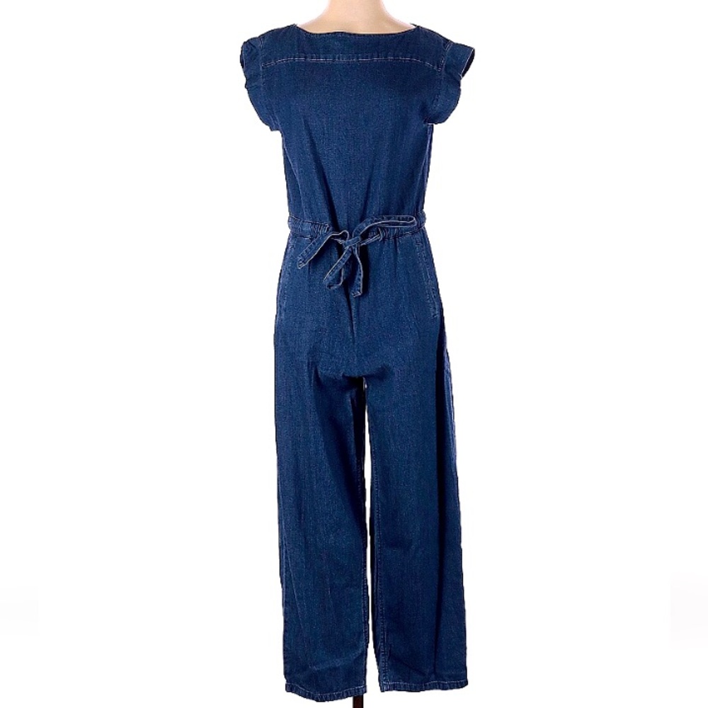 J Crew Signature Denim Jean Jumpsuit 4